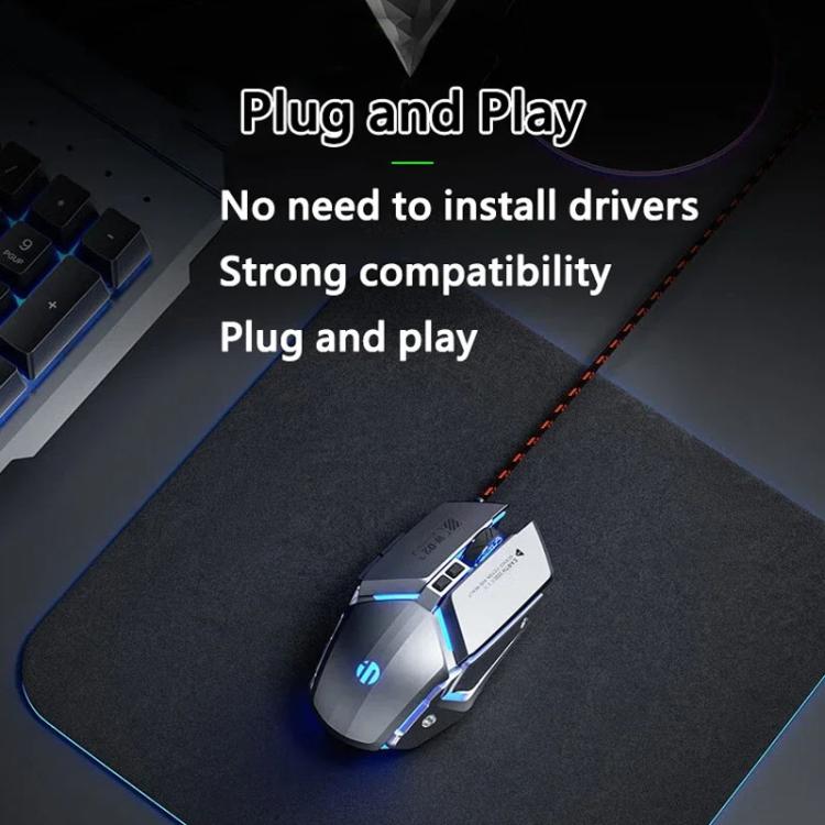 Inphic W-02 USB Wired Mouse Gaming Macro-Programmable Illuminated Computer Mice