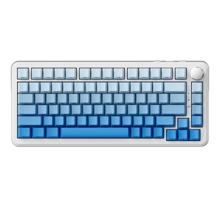 Ajazz AK820 MAX Hot-swappable Gasket 75 Mechanical Keyboard With RGB Light, Tri-mode Sea Salt Shaft V2 Side Carved Gradient Blue, Tri-mode Ice Cream Shaft Purple White Blue, Tri-mode Ice Cream Shaft Black Gray Yellow