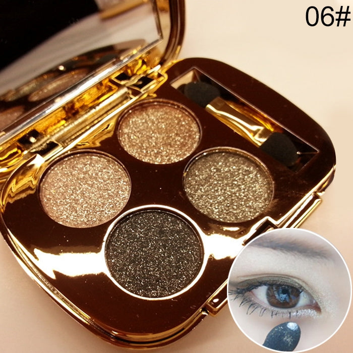 Professional Eye Makeup Eyeshadow Palette Gold Smoky Cosmetics Makeup Palette Diamond Bright Glitter Eye Shadow