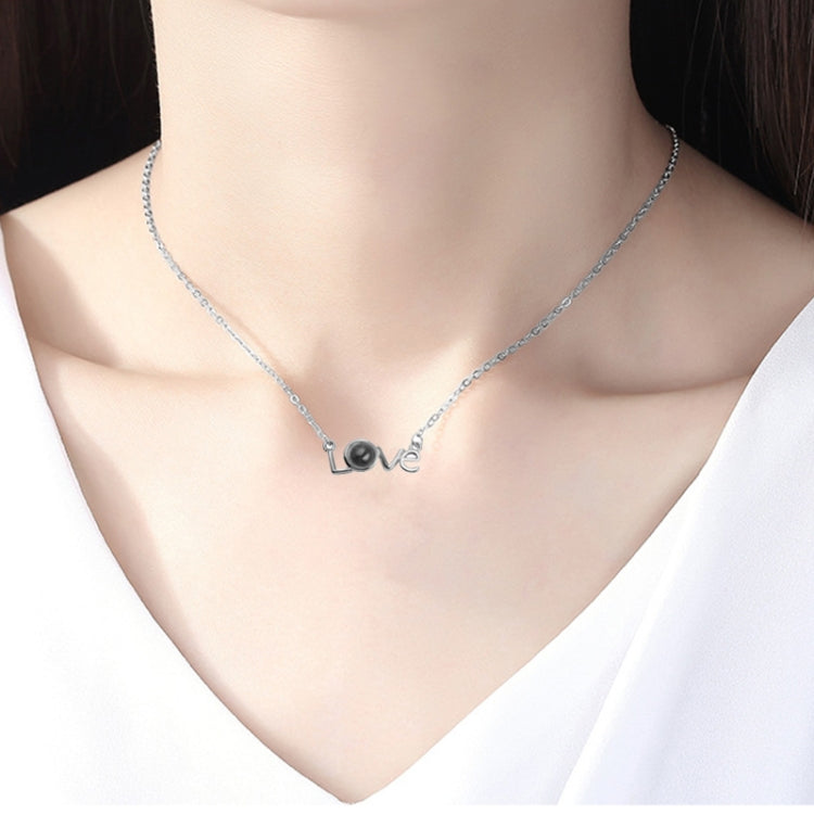 Love Memory 100 Languages I Love You Projection Love Letter Pendant Necklace