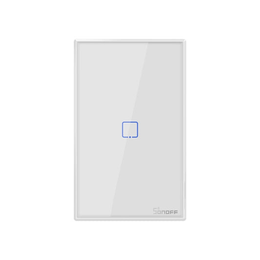 Sonoff T2 Touch 120mm Tempered Glass Panel Wall Switch Smart Home Light Touch Switch, Compatible with Alexa and Google Home, AC 100V-240V, US Plug