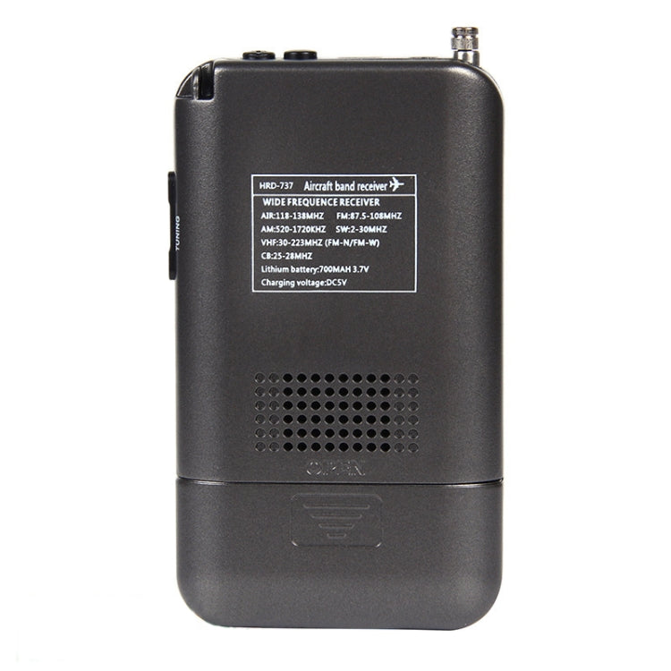 HRD-737 Portable Aircraft Band Radio Wide Frequency Receiver