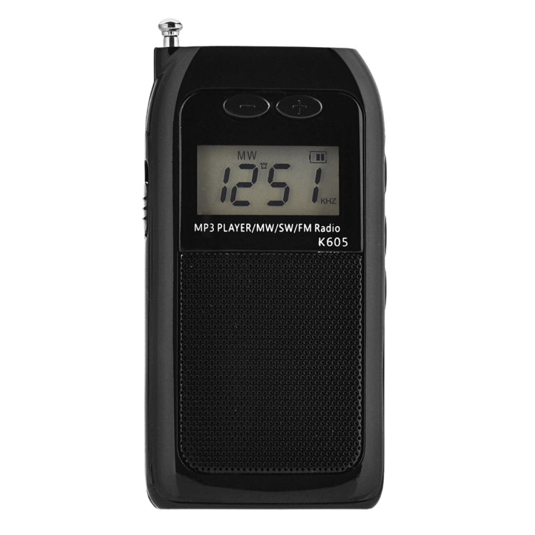 K-605 Portable FM / AM / SW Full Band Stereo Radio, Support TF Card