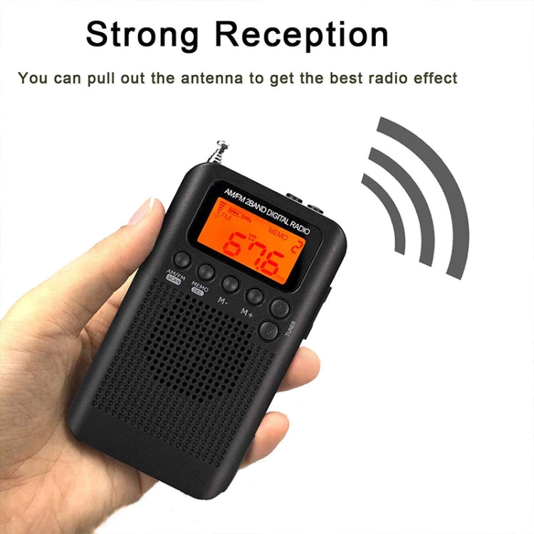 HRD-104 Mini Portable FM + AM Two Band Radio with Loudspeaker