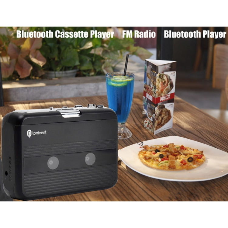 Tonivent TON007B Portable Bluetooth Tape Cassette Player, Support FM / Bluetooth Input and Output