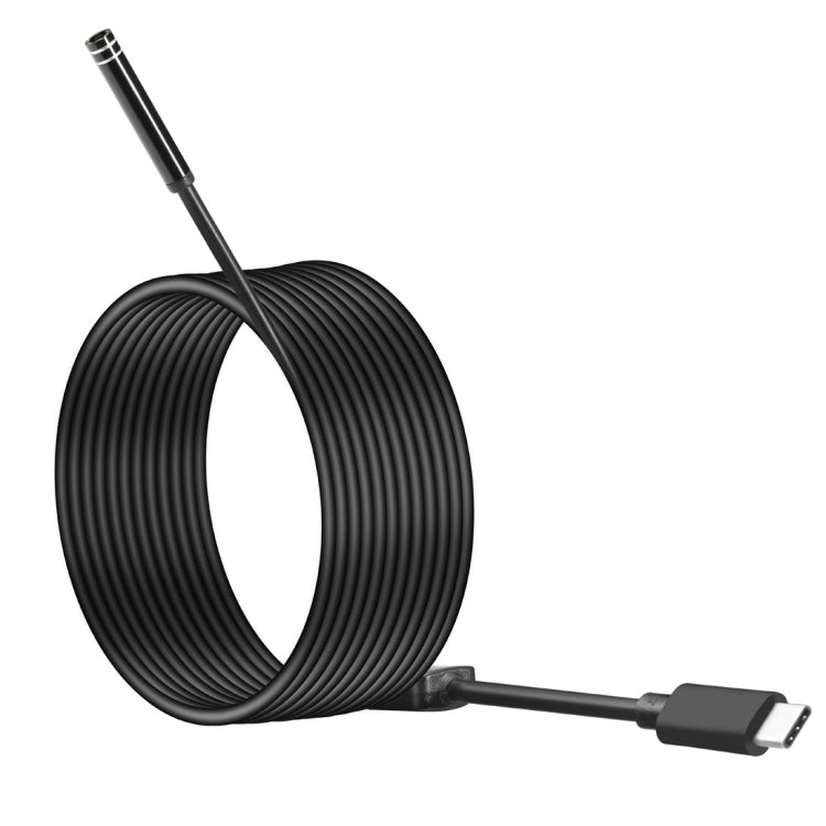AN97 USB-C / Type-C Endoscope Waterproof IP67 Snake Tube Inspection Camera with 8 LED & USB Adapter, Length: 5m, Lens Diameter: 5.5mm