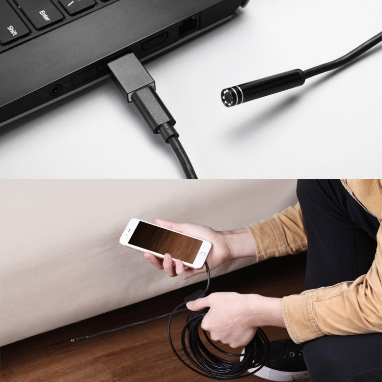 AN97 USB-C / Type-C Endoscope Waterproof Tube Inspection Camera with 8 LED & USB Adapter, Length: 7m, Lens Diameter: 8mm