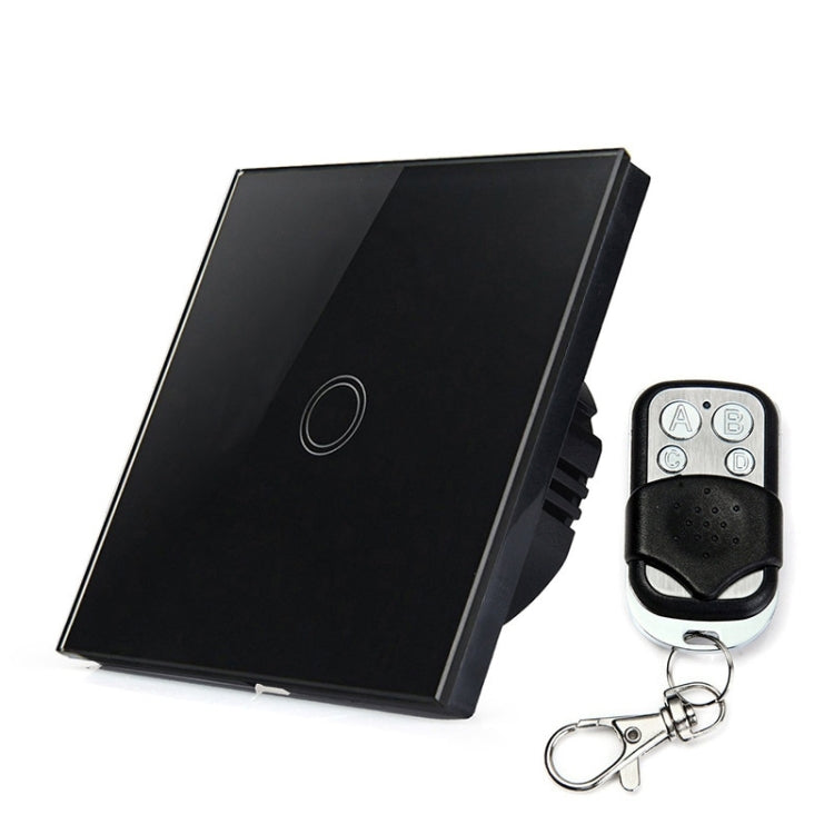 86mm 1 Gang Tempered Glass Panel Wall Switch Smart Home Light Touch Switch with RF433 Remote Controller, AC 110V-240V, 86mm 1 Gang/Black, 86mm 1 Gang/Gold, 86mm 1 Gang/White