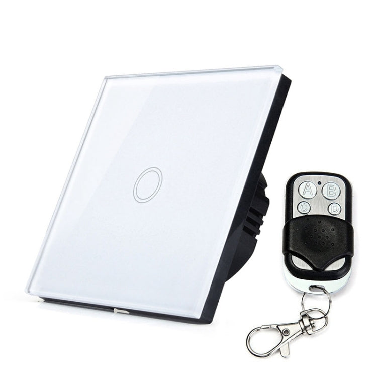 86mm 1 Gang Tempered Glass Panel Wall Switch Smart Home Light Touch Switch with RF433 Remote Controller, AC 110V-240V, 86mm 1 Gang/Black, 86mm 1 Gang/Gold, 86mm 1 Gang/White