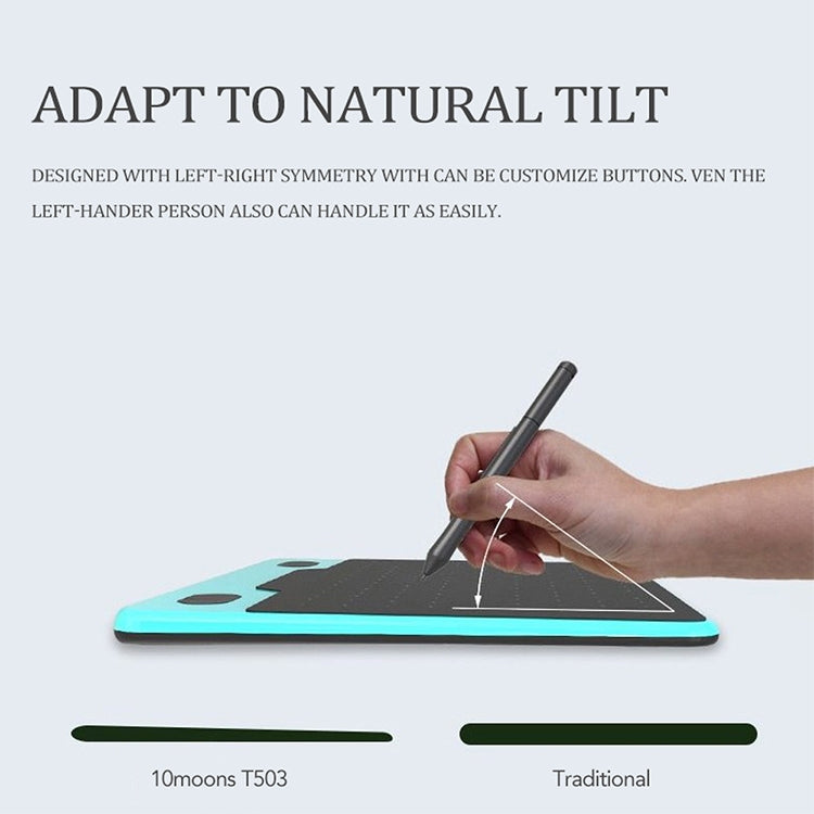 10Moons T503 Drawing Tablet Can Be Connected to mobile Phone Tablet with 8192 Passive Pen