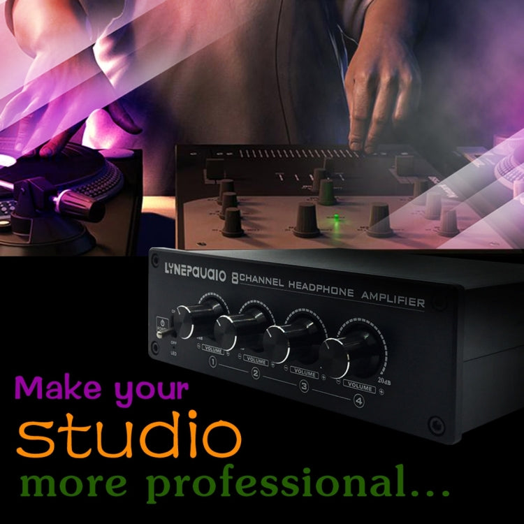 LINEPAUDIO A966 Pro Eight-channel Headphone Amplifier  Headphone Distributer Signal Amplifier