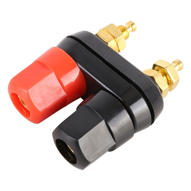 5 PCS Car Double Terminals Red Black Hexagon Connector Amplifier Terminal Speaker Plug Jack