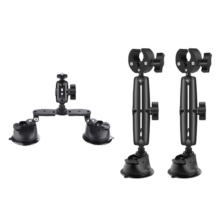 1/4 inch Screw Dual-Leg  Suction Cup Mount and 2 x Single-leg Car Suction Cup Mount Crab Clamps Set, Dual-Leg Suction Cup Mount and 2 x Single-leg Car Suction Cup