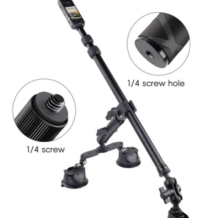 1/4 inch Screw Dual-Leg  Suction Cup Mount and 2 x Single-leg Car Suction Cup Mount Crab Clamps Set, Dual-Leg Suction Cup Mount and 2 x Single-leg Car Suction Cup