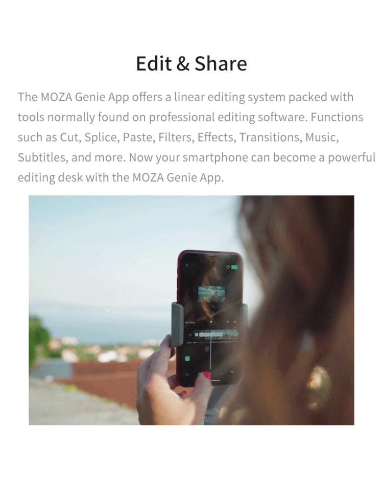 MOZA Mini MX 3 Axis Foldable Handheld Gimbal Stabilizer for Action Camera and Smart Phone