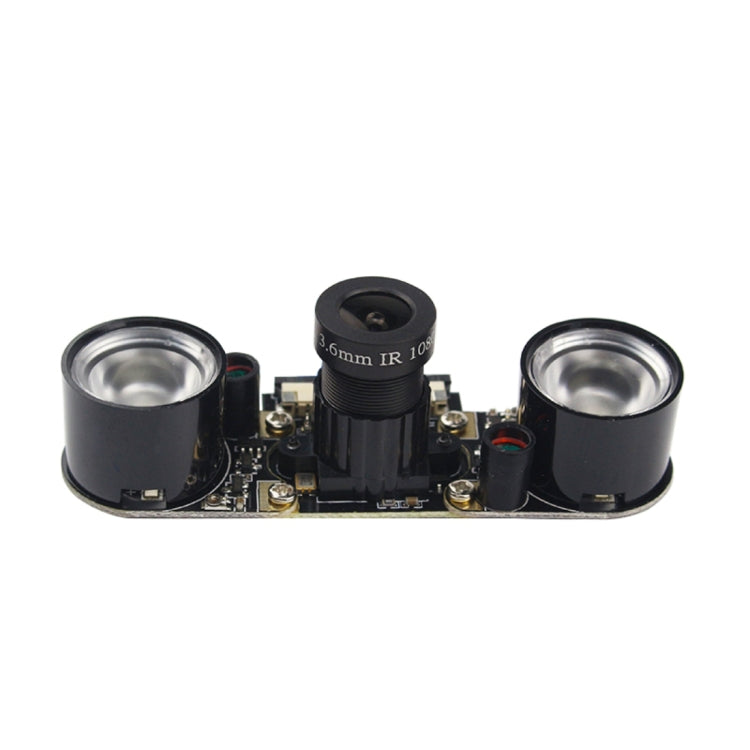 5MP OV5647 Adjustable Focal Infrared Night Vision Camera with 2 PCS IR Sensor Lights for Raspberry Pi 3