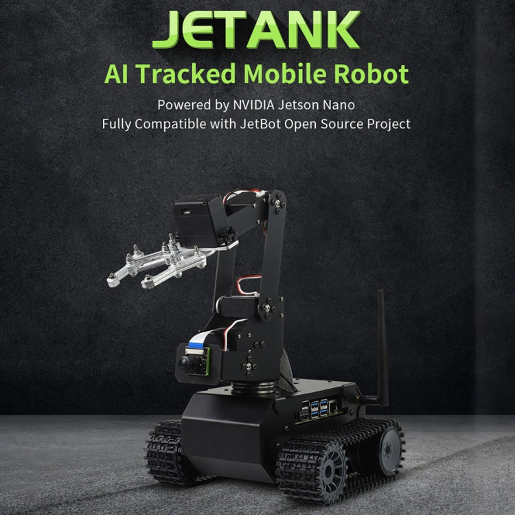 Waveshare JETANK AI Tracked Mobile Robot Kit, Based on Jetson Nano, EU Plug