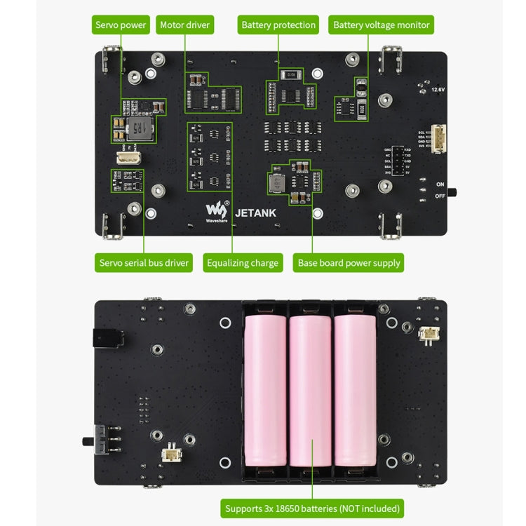 Waveshare JETANK AI Tracked Mobile Robot Kit, Based on Jetson Nano, EU Plug