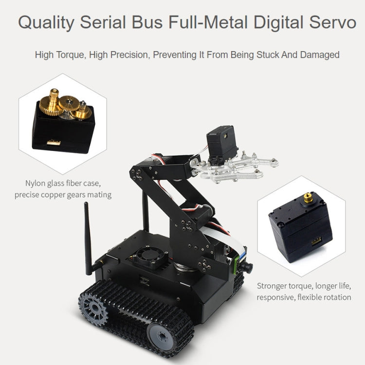 Waveshare JETANK AI Tracked Mobile Robot Kit, Based on Jetson Nano, EU Plug