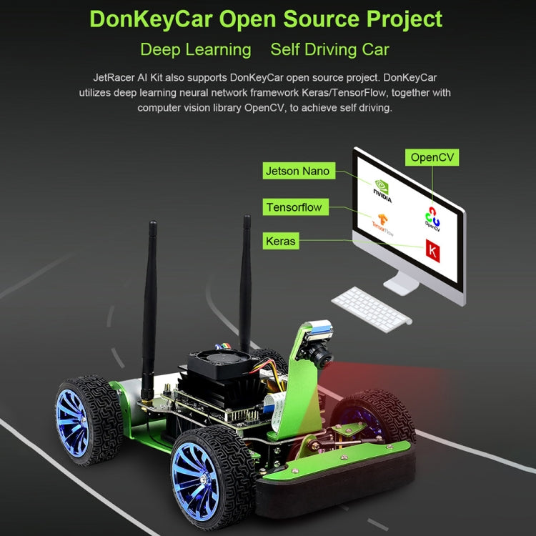 Waveshare JetRacer AI Kit, AI Racing Robot Powered by Jetson Nano, JetRacer AI Kit