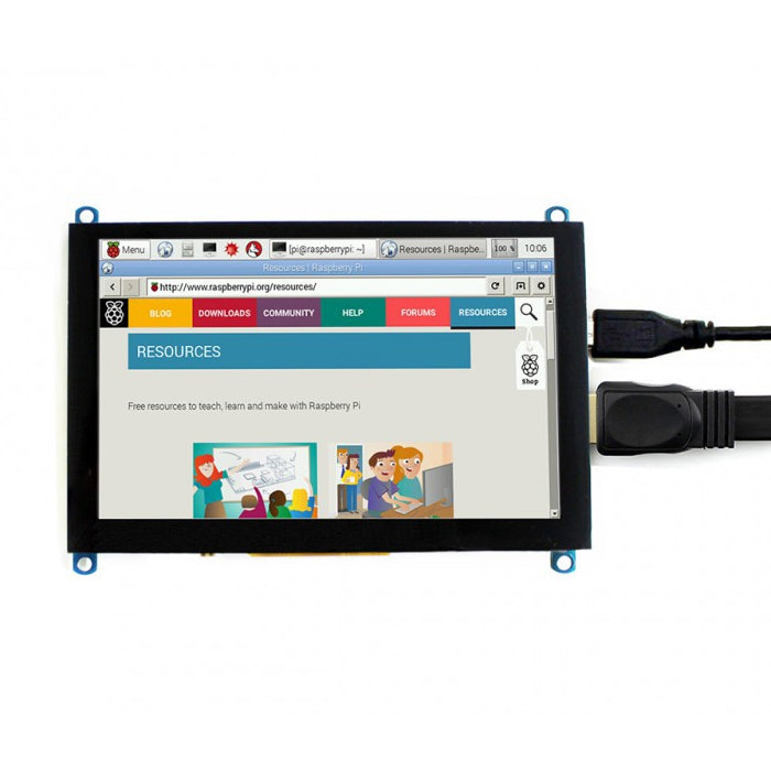 WAVESHARE 5 Inch HDMI LCD (H) 800x480 Touch Screen  for Raspberry Pi Supports Various Systems, 5 Inch HDMI LCD (H)