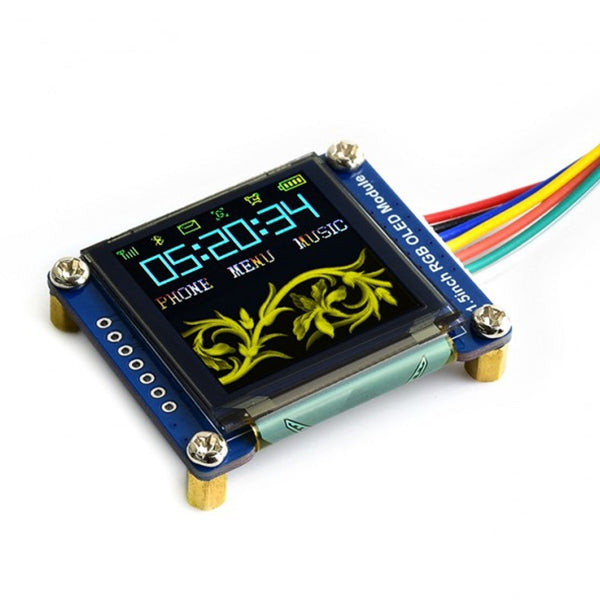 WAVESHARE 128x128 General 1.5inch RGB OLED Display Module 16-bit High Color with SPI Interface, 1.5inch  OLED