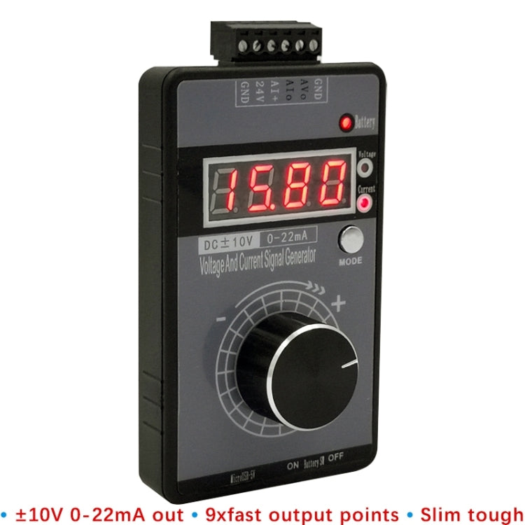 4-20mA 0-10V Signal Generator Adjustable Voltage Current Simulator, Built-in Battery