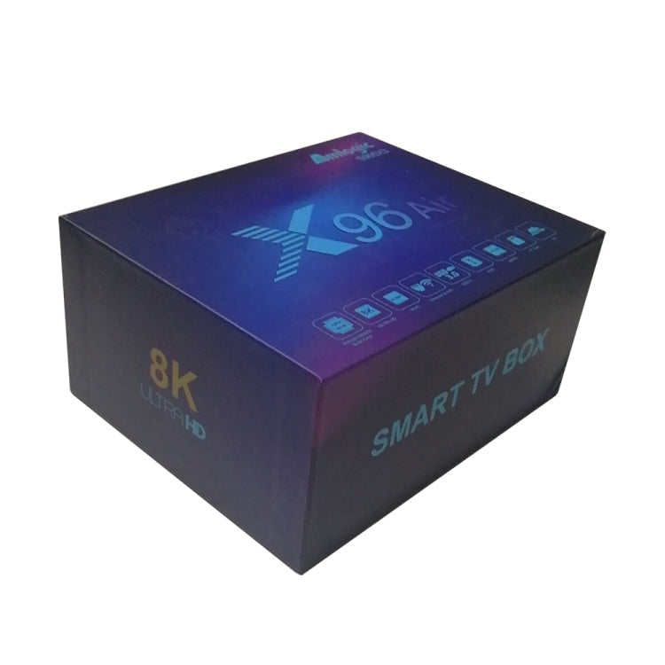 X96 Air 8K Smart TV BOX Android 9.0 Media Player with Remote Control, Quad-core Amlogic S905X3, RAM: 4GB, ROM: 32GB, Dual Band WiFi, Bluetooth, AU Plug, 4GB+32GB