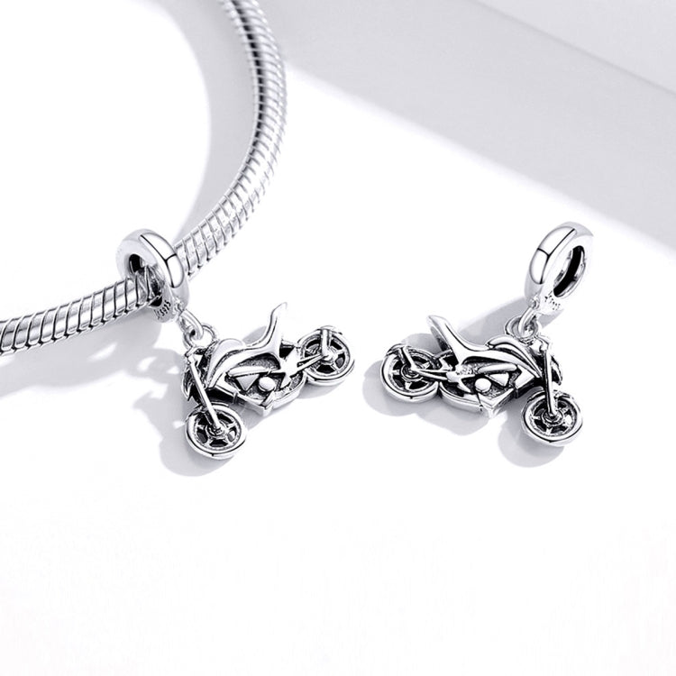 S925 Sterling Silver Motorcycle Pendant DIY Bracelet Necklace Accessories