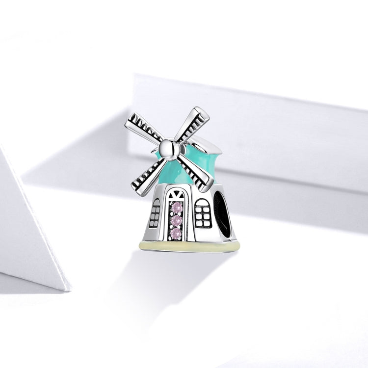 S925 Sterling Silver Dutch Windmills Beads DIY Bracelet Necklace Accessories