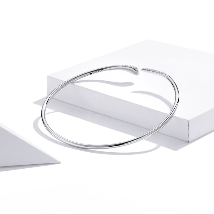 S925 Sterling Silver Snake Open Bracelet  Women Jewelry