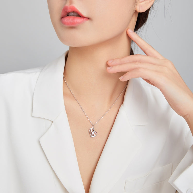 S925 Sterling Silver Heart To Heart Women Nacklace Jewelry