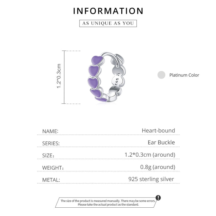 S925 Sterling Silver Heart Dripping Oil Women Earrings