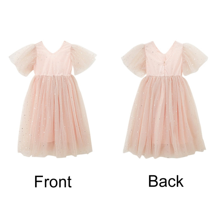 A22101 Girls Summer Star Mesh Princess Dress, 130cm, 170cm