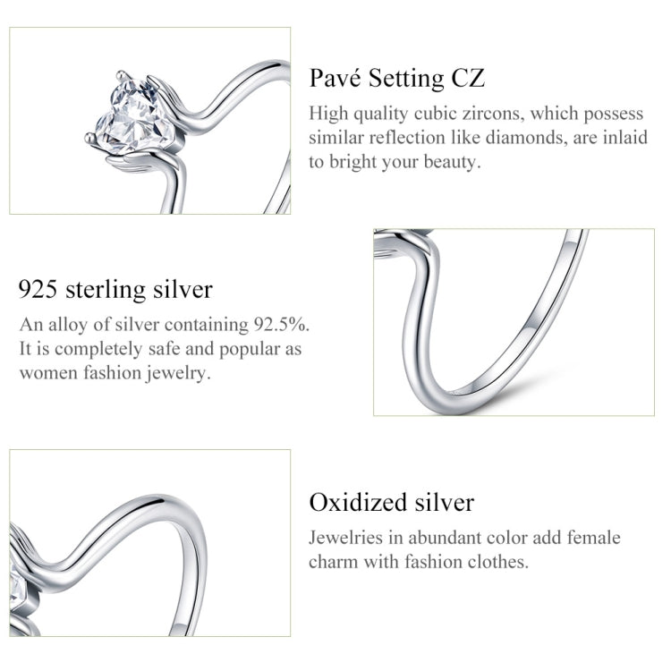 S925 Sterling Silver Love In The Palm Of Your Hand Women Ring, 8
