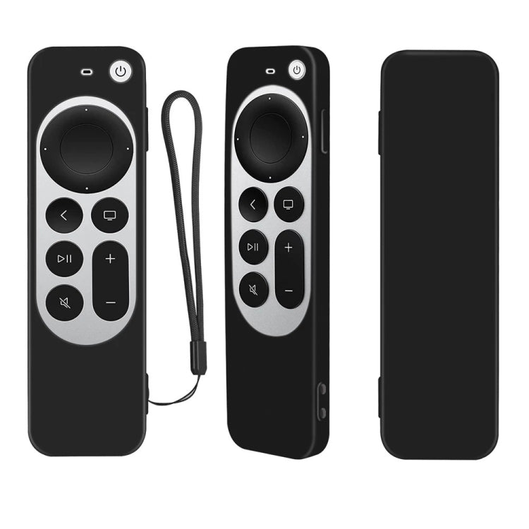 Silicone Protective Case Cover with Rope For Apple TV 4K 4th Siri Remote Controller