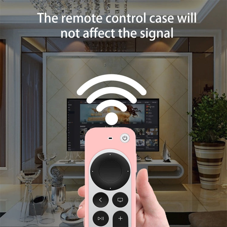 Silicone Protective Case Cover with Rope For Apple TV 4K 4th Siri Remote Controller