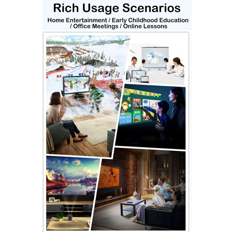 WEJOY A5 1920x1080P 200 Lumens Multi-function Portable Home Theater LED HD Digital Projector Bluetooth Speaker, Android 7.1, 2G+16GB,