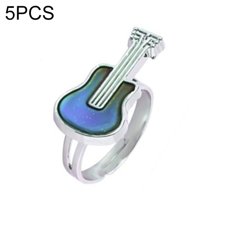 5 PCS Temperature Sensitive Discoloration Adjustable Open Ring