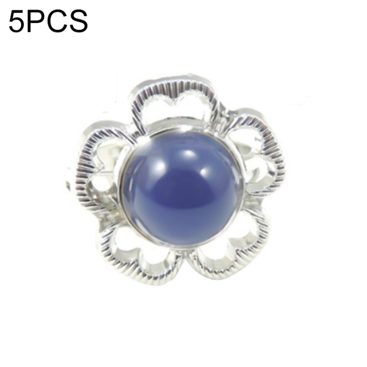 5 PCS Temperature Sensitive Discoloration Adjustable Open Ring