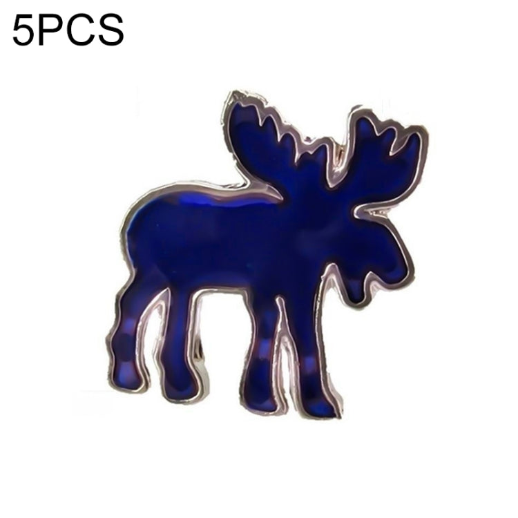 5 PCS Temperature Sensitive Discoloration Adjustable Open Ring