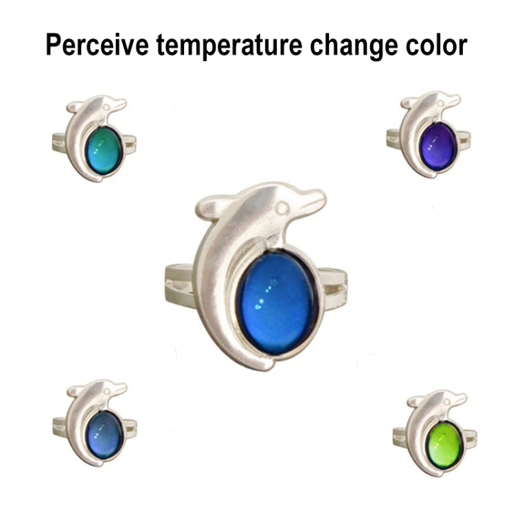 5 PCS Temperature Sensitive Discoloration Adjustable Open Ring