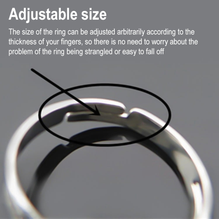 Temperature Sensitive Discoloration Gemstone Adjustable Open Ring