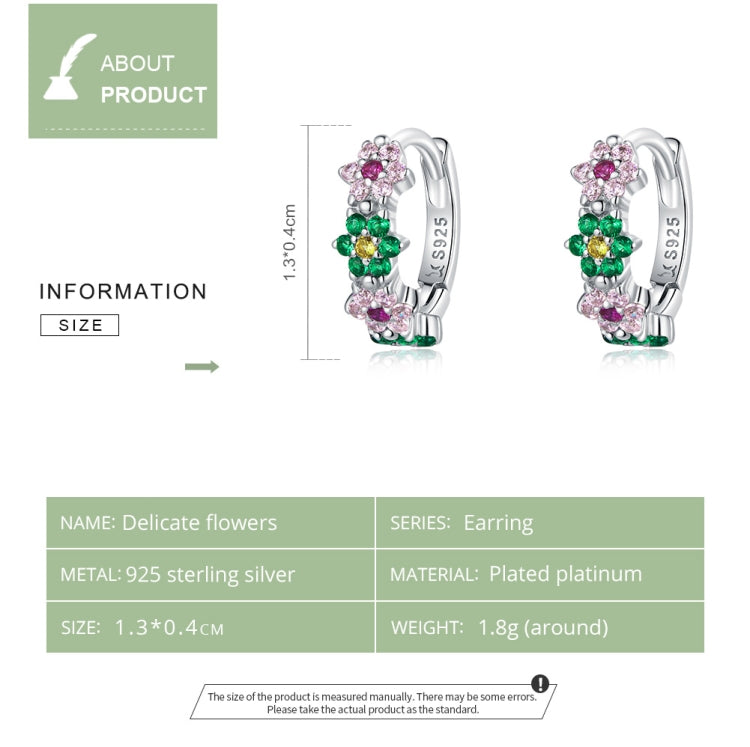 S925 Sterling Silver Delicate Flowers Women Earrings