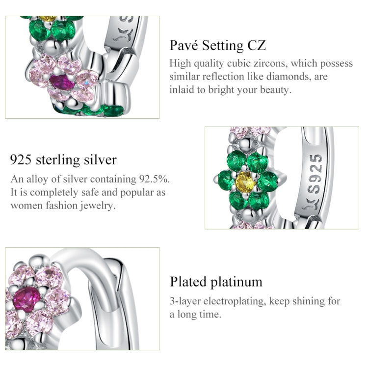 S925 Sterling Silver Delicate Flowers Women Earrings