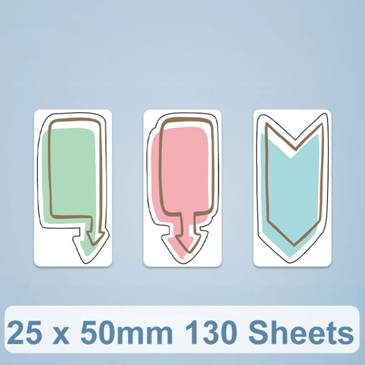 Thermal Printing Label Paper For NiiMbot D101 / D11, 25 x 50mm 130 Sheets Look Here, 25 x 50mm 130 Sheets Cherry Blossom Knot