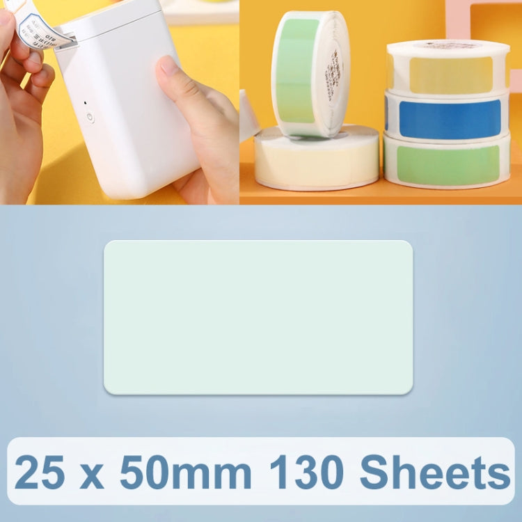 Thermal Printing Label Paper Stickers For NiiMbot D101 / D11, 25 x 50mm 130 Sheets Pink, 25 x 50mm 130 Sheets Mint Green, 25 x 50mm 130 Sheets Lemon Yellow