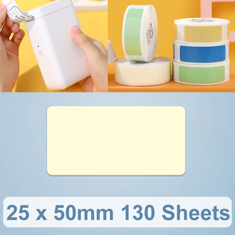 Thermal Printing Label Paper Stickers For NiiMbot D101 / D11, 25 x 50mm 130 Sheets Pink, 25 x 50mm 130 Sheets Mint Green, 25 x 50mm 130 Sheets Lemon Yellow