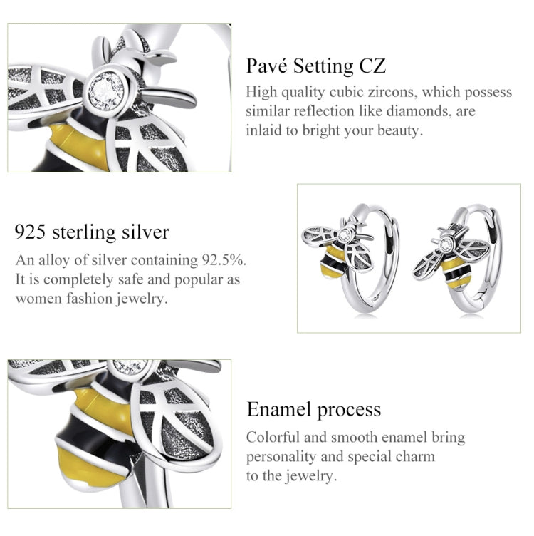S925 Sterling Silver Mini Bee Women Earrings