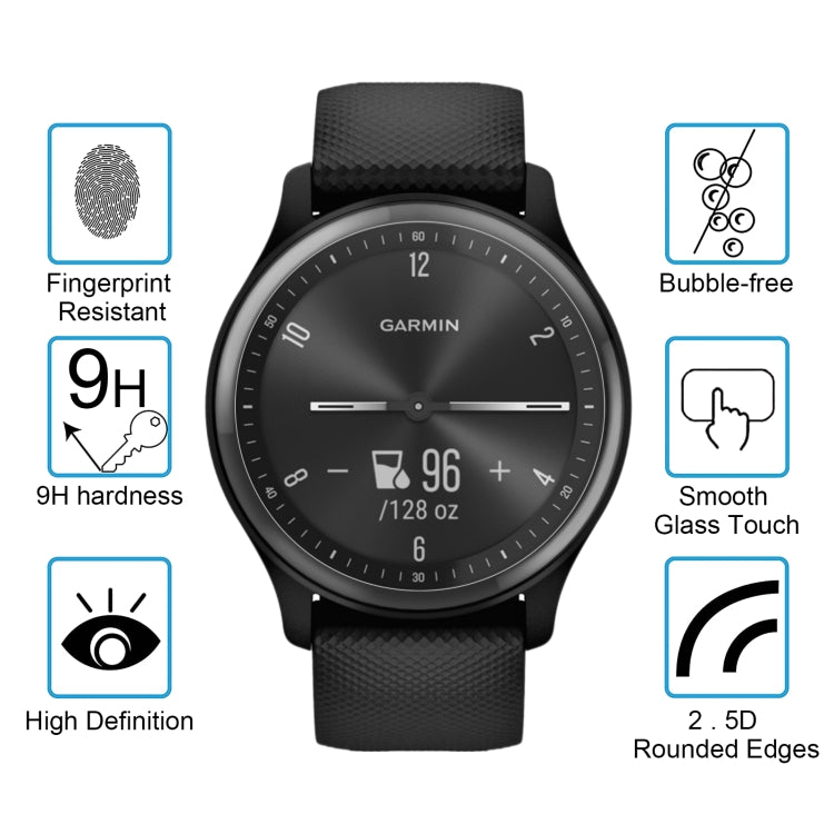 10 PCS 0.26mm 2.5D 9H Tempered Glass Film Screen Protector, For GarminMove Sport (20 PCS), For Garmin Epix (10 PCS), For Garmin Fenix 7S (10 PCS)